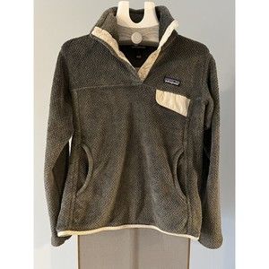 Patagonia Women's Re-Tool Snap-T Fleece Pullover Jacket Small Gray
